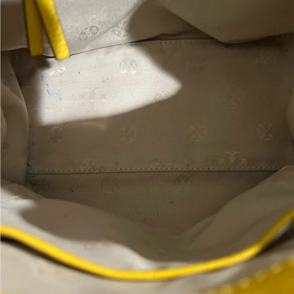 Tory Burch Mustard Leather Backpack with Tassel - Picture 5 of 5